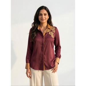 Chemise tendance pour femmes, à manches longues et en tissu doux et respirant, achat direct auprès du fournisseur - Product Image 1