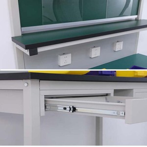 Chariot de laboratoire industriel antistatique en alliage pour salle blanche avec roues, table de travail roulante - Product Image 3