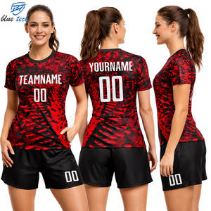 Ensemble d'uniformes de football personnalisés pour femmes, respirant, maillot et short de football sublimés, OEM, nom et numéro d'équipe personnalisés, 100% polyester - Product Image 4