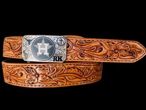 Ceinture pour homme en cuir de vachette de haute qualité, boucle carrée en cuivre, double couture, tressée, 35 mm, texture fine, usage quotidien décontracté - Product Image 2