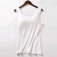 Débardeurs Camisole Femme en Gros avec Soutien-Gorge Intégré, Sans Manches, Extensibles, Tricotés 100% Coton, Décontractés, Respirants, Écologiques, Séchage Rapide