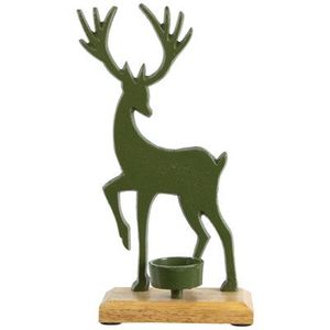 Ornement de table de Noël décoratif fait main, confectionné en métal et en bois pour les décorations de fêtes - Product Image 1