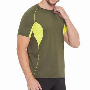 T-shirts pour hommes, dernier style, OEM ODM, design personnalisé, t-shirt en coton pour hommes, haut de gamme, uni, col rond, fitness, été. - Product Image 4