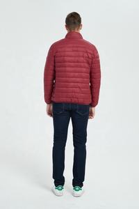 Chaqueta acolchada con cuello levantado de alta calidad, superventas, Color personalizado, rojo, sólido, ligero, de talla grande, Unisex - Product Image 5