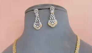 ชุดสร้อยคอพร้อมต่างหูประดับด้วยทองคำคุณภาพดีเยี่ยม ดีไซน์สวยงาม เหมาะสำหรับงานแต่งงานและงานเฉลิมฉลอง สำหรับผู้หญิง - Product Image 2