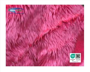 Fourrure synthétique à poils longs en peluche tricotée 30/35mm couleur rose pour tapis, jouets, vêtements, tissus et textiles de maison - Product Image 5