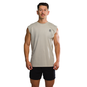Débardeur de sport vintage gris pour homme avec motif graphique, sans manches, pour la musculation et le fitness, vente en gros OEM en vrac - Product Image 1