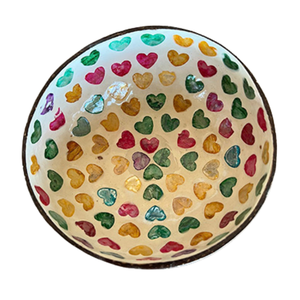 Cuenco de Cáscara de Coco con Acabado Brillante - Incrustaciones Iridiscentes - Artículos Sostenibles para el Hogar - Product Image 2