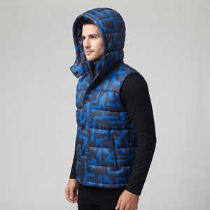 Trending Men's Insulated Camo Vest <b>Hooded</b> Winter Puffer <b>Gilet</b> Quilted Sleeveless Outdoor Jacket Warm Casual Outerwear - Product Image 3