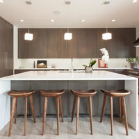 CBMmart Ensemble complet d'armoires de cuisine sur mesure avec plan de travail en quartz, design de villa de luxe