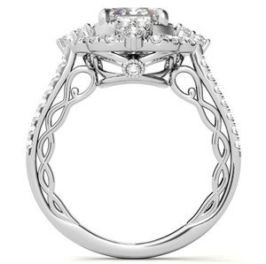 <b>Emerald</b> Cut Geometric Moissanite 7x9mm Luxury Bridal <b>Ring</b> 925 Sterling <b>Silver</b> Prong Setting Engagement Wedding Anniversary Gift - Product Image 4