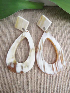 Boucles d'oreilles longues en corne de buffle naturelle, artisanales, style antique, bijoux de mode, artisanat naturel, ZEHRA INDUSTRIES HR-544 - Product Image 5