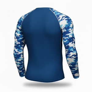 Custom sublimation rash guard men sports base layer full long sleeve BJJ MMA rash guards shirts sublimated printed rashguard - Product Image 2