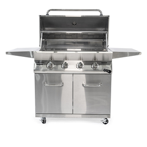OEM 147cm 4 Burner Stainless Steel <b>BBQ</b> Burner Cabinet <b>Trolley</b> Gas Grill with Piezo Ignition for Patio - Product Image 3