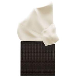 Lit de repos extérieur réglable en polyrotin marron, grand transat avec accoudoirs confortables - Product Image 4