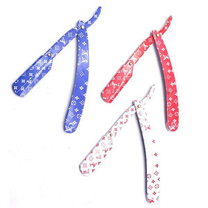 Navaja de Afeitar con Hoja Reemplazable y Logotipo Personalizado, Navaja de Afeitar Recta con Hoja, 2 Colores - Product Image 1