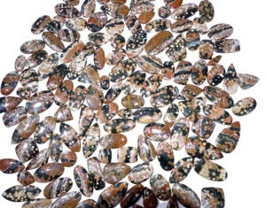 Vente en gros de cabochons de jaspe océanique naturel Belles pierres précieuses en vrac de tailles mélangées pour la fabrication de bijoux avec du quartz - Product Image 1
