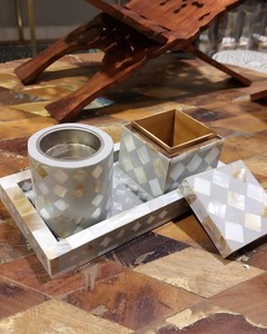 Quemador de Incienso Ecológico de Nácar Amarillo con Soporte para Bakhoor Árabe y Caja de Almacenamiento con Bandeja, Aroma a Bergamota - Product Image 4