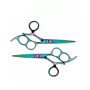 Tijeras de Peluquería Profesionales de 6 Pulgadas al por Mayor, Hechas a Medida, de Acero Inoxidable, con Hojas Rectas y Curvas, Punta Afilada y Obtusada - Product Image 5