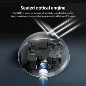 For U002 Pro <b>LED</b> Dust Proof 1080P 4K Ready HIFI Stereo Built-in Speakers Android 13 OS Smart <b>Projector</b> for 2.1 for Remote - Product Image 3