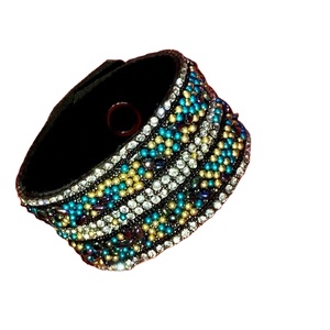 Exclusive Quality Hand Made Latest Design Fashion Suede <b>Leather</b> <b>Bracelet</b> With Rock Crystal/ Rhinestone/Beaded Manufacturer - Product Image 1