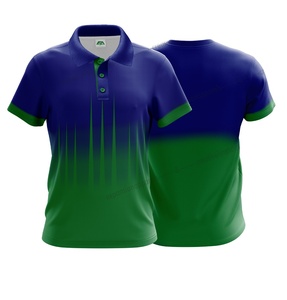 Polo décontracté optimal pour adultes, respirant, séchage rapide, anti-rétrécissement, polyester, grande taille, imprimé sublimé, tricoté, tissé - Product Image 1