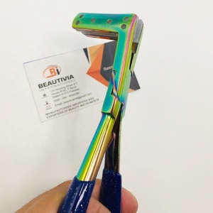 Alicate para extensiones de cabello de Plasma arcoíris de alta calidad, logotipo personalizado ecológico, cinta de acero inoxidable de silicona, herramienta de peinado de pago - Product Image 6