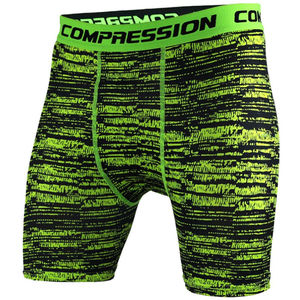 Men's Solid Casual Compression Shorts <b>Mid</b> Elastic Waist Quick Dry Knitted Worsted Fabric Pockets - Product Image 6