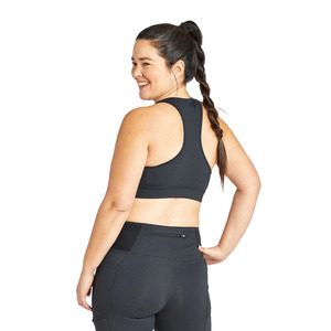 Women's Customized Fitness Logo Design Breathable Running Sports Padded <b>Bra</b> Medium Support <b>Racerback</b> 100% Nylon Yoga Vest Tank - Product Image 3