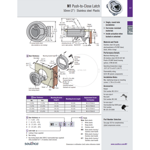 สำหรับ southco M1-41ประตูสลักแบบ Push-to-Close - Product Image 2