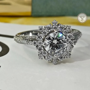 แหวนเพชรเพาะเลี้ยง 2.80 กะรัต รับรองโดย IGI สำหรับผู้หญิง ทอง 14K 18K แหวนหมั้นหรูหรา ของขวัญเครื่องประดับเจ้าสาวสำหรับงานแต่งงาน - Product Image 1
