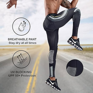 Comfortable Slim Fit Top Trendy Breathable Lightweight Sports Wear Best Supplier <b>Men</b> Professional Compression <b>Base</b> <b>Layer</b> Pant - Product Image 4