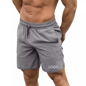 Pantalones cortos de entrenamiento de LICRA de cintura alta de 7 pulgadas al por mayor, pantalones cortos de gimnasio de fitness con logotipo personalizado, técnica de lavado para hombre, decoración con patrón - Product Image 3