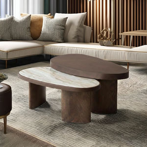 Ensemble contemporain de 2 tables basses pour salon, hall d'hôtel, bar, villa et restaurant - Product Image 2
