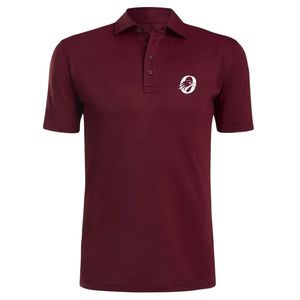 Polo de golf à manches courtes pour homme, couleur bordeaux, haut de sport uni, vêtements de sport confortables pour la pratique sur le terrain de golf, les loisirs - Product Image 1