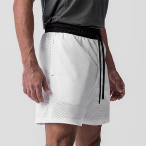 Pantalones Cortos Deportivos para Hombre, Diseño con Combinación de Colores, para Correr, Hacer Ejercicio y Entrenamiento, con Malla - Product Image 3