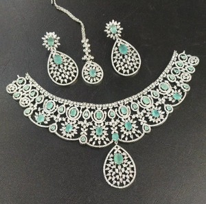 Vibrant Afghan Multi Color Stone Floral Vine <b>Necklace</b> Set With Emerald <b>Ruby</b> And Amethyst Crystals On Antique Gold - Product Image 4
