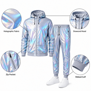 Conjunto Deportivo Personalizado al por Mayor para Hombre, Chaqueta Cortavientos de Nailon, Pantalones Jogger, Ropa Deportiva OEM ODM para Entrenamiento, Fitness, Aire Libre y Uso Diario - Product Image 6