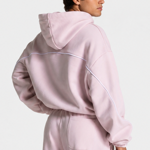 <b>Men's</b> Custom <b>Pink</b> Contrastline Hoodie's Casual Oversized Pullover <b>Men's</b> Sweatshirts Premium Fleece <b>Men's</b> Pullover Hoodie's - Product Image 2
