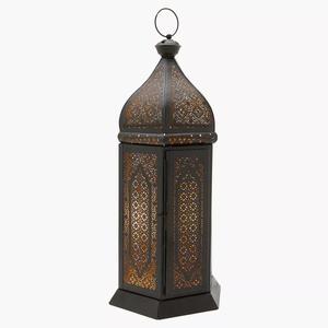 Vintage Hot Selling Black Moroccan Eco-Friendly Durable Custom Material <b>Lantern</b> Garden Hanging <b>Candle</b> Holder Wedding Home Party - Product Image 1