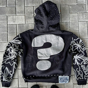 Custom Embroidery <b>3D</b> Puff Printing Half Zip Unisex 100% Cotton Thermal Lined High Quality Autumn Winter <b>Hoodie</b> - Product Image 5