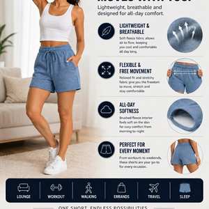 Nuevos Shorts de Algodón para Mujer 2026, Cintura Alta, Forro Polar, Secado Rápido, Cómodos, Modernos, Casuales, Estampados, Calidad de Exportación, Precio Económico - Product Image 5