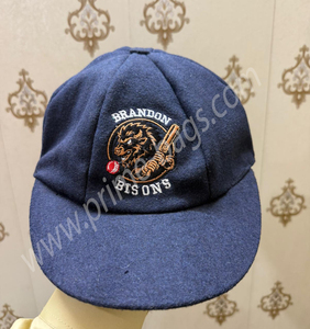 Custom Design 5-Panel Cricket Hat for <b>Men</b> Embroidered Plain <b>Cap</b> with Green Baggy Sporty Dot Pattern Common Fabric - Product Image 5