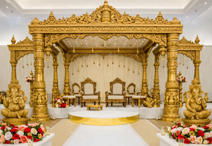 Conjunto de Mandap Tradicional Moderno de Lujo para Bodas del Sur de la India, DST Exports, Fibra de Vidrio Ligera, Gran Mandapam Kanyadanam - Product Image 5