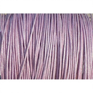 Cordons en coton ciré personnalisés de 2 mm et 3 mm, composants métalliques ronds pour bijoux, chaînes et perles - Product Image 1