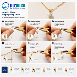 Professional Jewelry Making <b>Pliers</b> <b>Set</b> Long Nose Round Nose Side Cutter Flush Cutter Hand Tools OEM Manufacturer - Product Image 4