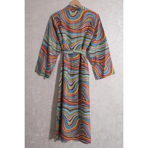 Bata Kimono de Algodón Estampado para Mujer, Túnica Floral Boho Ligera, Ropa de Estar por Casa de Verano, Ropa de Dormir Hecha a Mano, Regalo - Product Image 5
