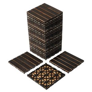 Piastrelle per Pavimenti in Legno a Incastro 27 Pezzi 30x30 cm Impermeabili Ignifughe per Interni/Esterni Patio/Interni - Product Image 3