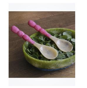 Juego de cucharas para servir ensalada de resina epoxi de la mejor calidad, juego de cucharas de lujo de alta calidad para servir en el hogar, hotel o cena, con oferta. - Product Image 4