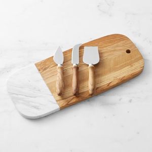 Marble serving <b>board</b> wooden serving tray luxury cheese <b>board</b> modern chopping <b>board</b> wooden marble platter serving paddle <b>board</b> - Product Image 1